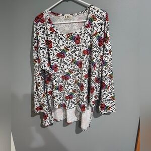 TMG Multicolor Graphic Long Sleeve Top Size 2XL
